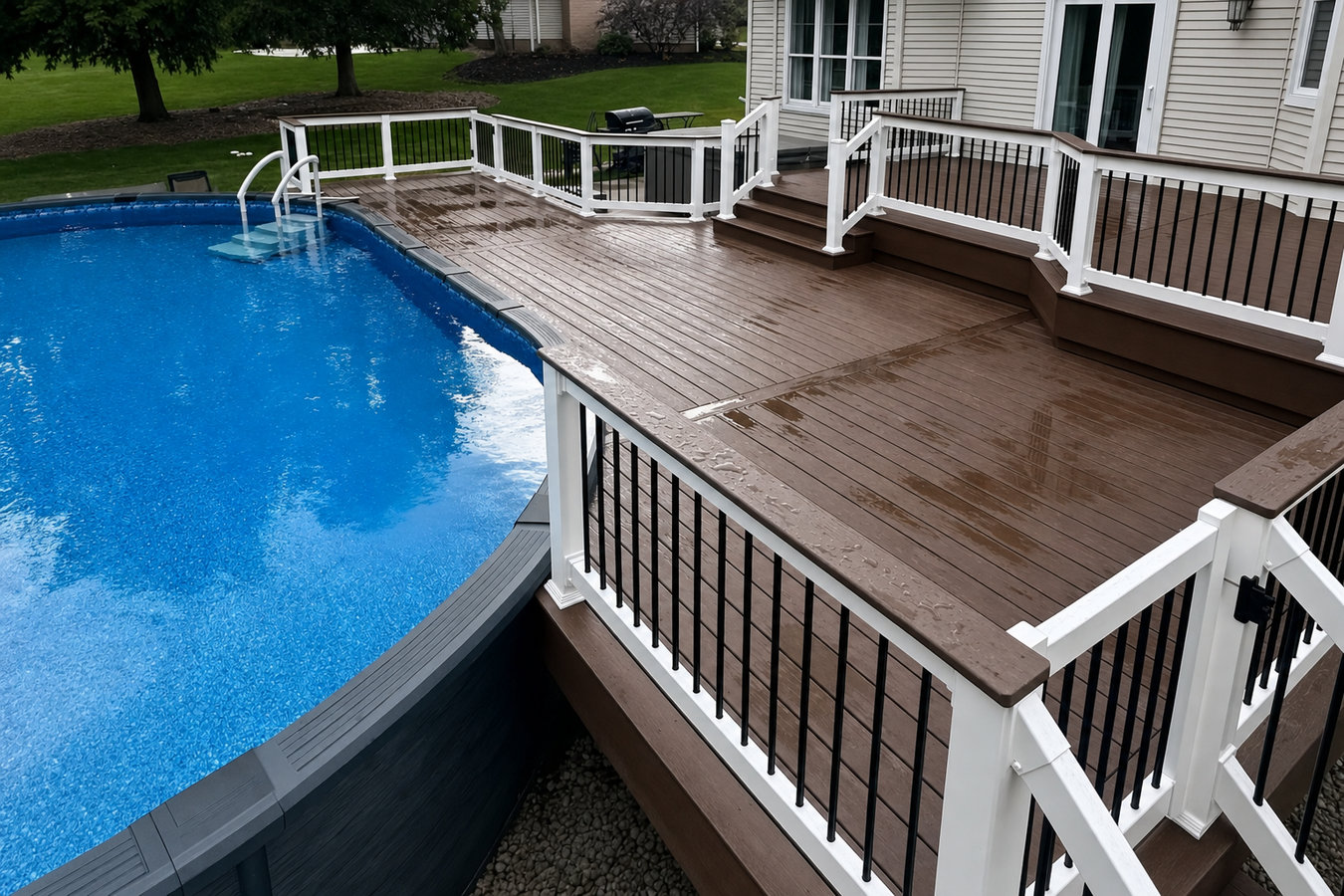 Pool deck construction in Stephenville, TX